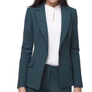 White House Black Market Satin Trim Comfort Stretch Blazer